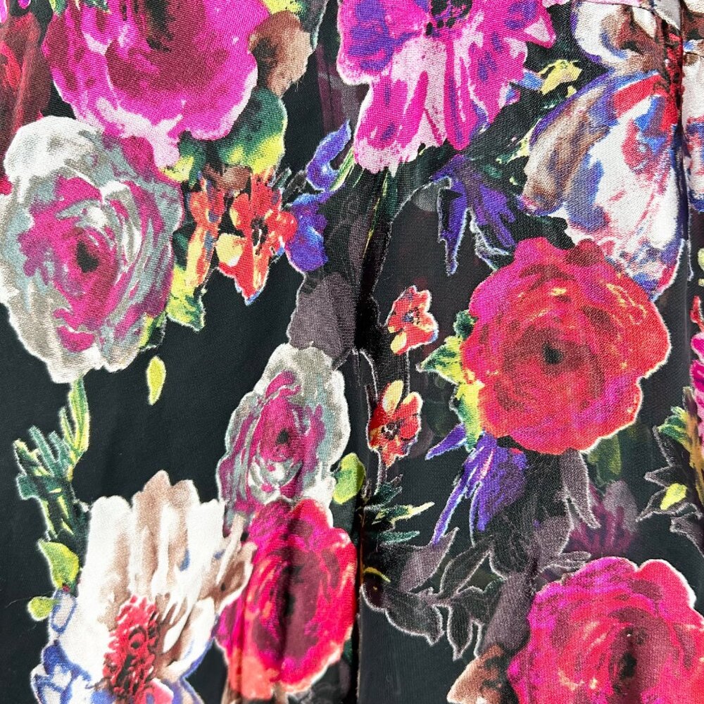 NWT Alice + Olivia Christina Silk Blend Floral Maxi Dress in Midnight Rose - Picture 6 of 9